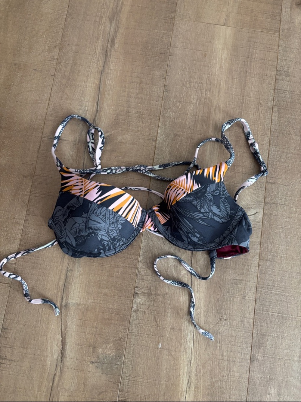 Maaji print underwire demi bikini top